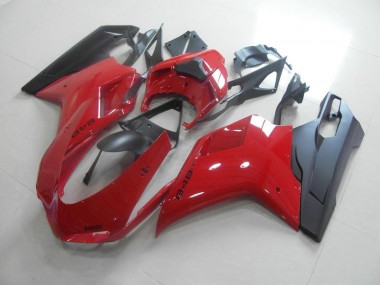 Beste Ducati 848 1098 1198 2007-2014 Verkleidungen - Rot Schwarz