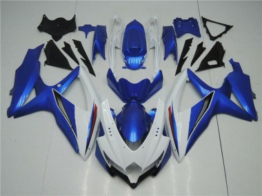 Beste GSXR 600 / 750 K8 2008-2010 Verkleidung - Weiß Blau