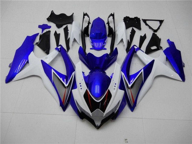 Beste GSXR 600 / 750 K8 2008-2010 Verkleidungen - Weiß Blau Beste GSXR 600 / 750 K8 2008-2010 Verkleidungen - Weiß Blau