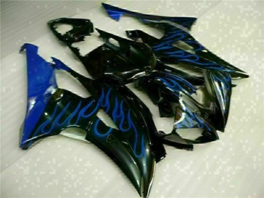 Beste R6 2008-2016 Verkleidungen - Blau Flamme Schwarz