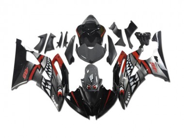 Beste R6 2008-2016 Verkleidungen - Graues Rot Hai