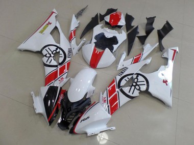 Beste R6 2008-2016 Verkleidungen - Weiß mit Big Yamaha Logo