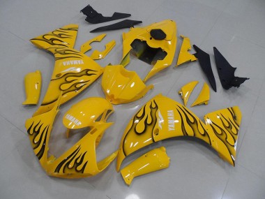 Beste R1 2009-2011 Verkleidungen - Gelb Schwarz Flamme