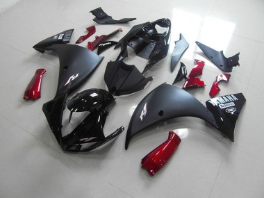 Beste R1 2009-2011 Verkleidungen - Matt Schwarz Rot