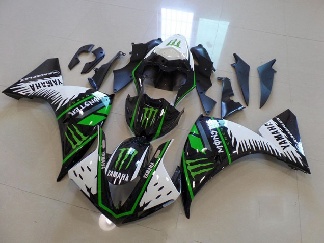 Beste R1 2009-2011 Verkleidungen - Weiß Grün Big Monster Beste R1 2009-2011 Verkleidungen - Weiß Grün Big Monster