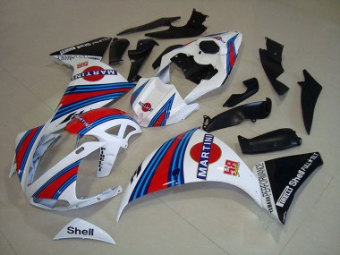 Beste R1 2009-2011 Verkleidungen - Weiß Schwarz Martini