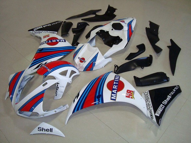 Beste R1 2009-2011 Verkleidungen - Weiß Schwarz Martini Beste R1 2009-2011 Verkleidungen - Weiß Schwarz Martini