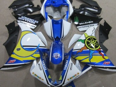Beste R1 2009-2011 Verkleidungen - Blau Weiß Gelb 46