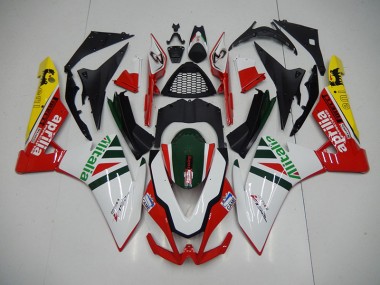 Beste RSV4 2009-2015 Verkleidungen - Weiß Rot Alitalia