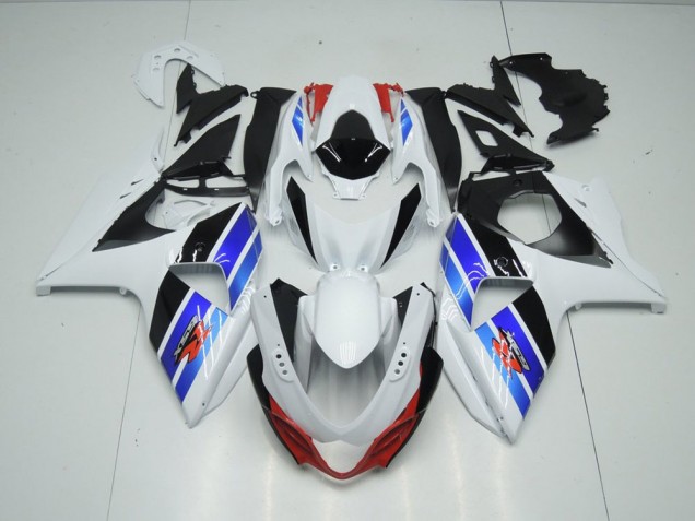 Beste GSXR 1000 K9 2009-2016 Verkleidungen - Weiß Blau Schwarz Beste GSXR 1000 K9 2009-2016 Verkleidungen - Weiß Blau Schwarz