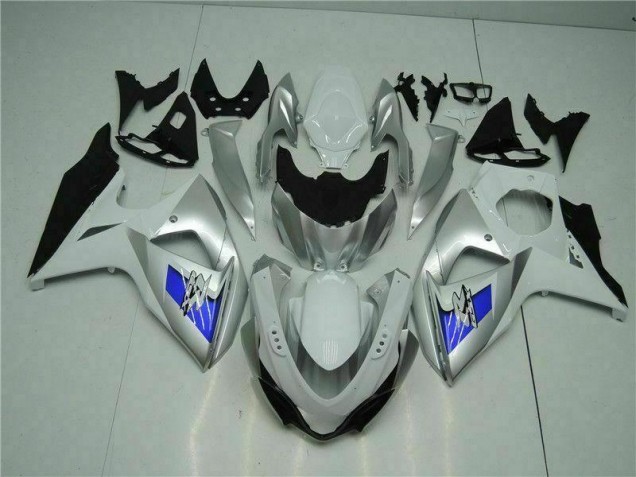 Beste GSXR 1000 K9 2009-2016 Verkleidungen - Silber Weiß Beste GSXR 1000 K9 2009-2016 Verkleidungen - Silber Weiß
