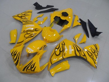Beste R1 2012-2014 Verkleidungen - Gelb Schwarz Flamme