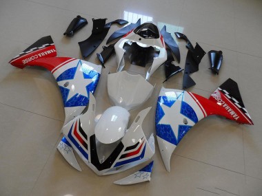 Beste R1 2012-2014 Verkleidungen - Weiß Schwarz Ducati Stern