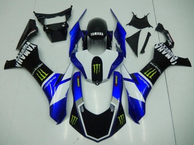 Beste R1 2015-2019 Verkleidungen - Schwarz Blaus Monster